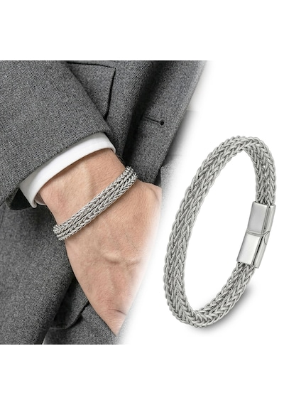 Moncuk Design Sarmal Çelik Zincir Örgülü Erkek Bileklik 33515b2d3 Çok Renkli