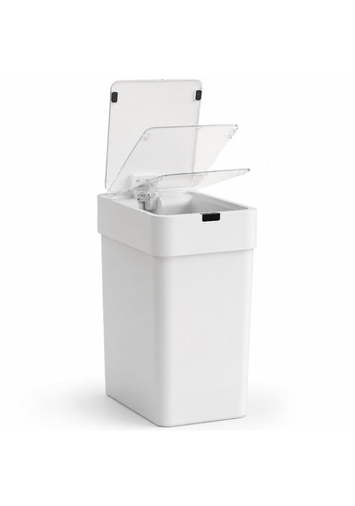 9 Litre Otomatik Hareket Sensörlü Çöp Kovası, Banyo Çöp Kovası, Çöp Kutusu Beyaz