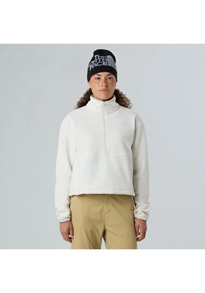 The North Face W Glacier Fleece 1/2 Zıp Kadın Polar Sweatshirt Ekru