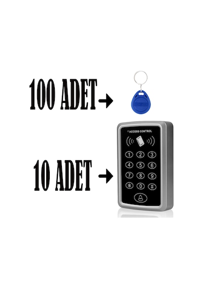 Sonex 10 Adet Rfid Şifreli Kapı Kilidi + 100 Adet Proximity Anahtar