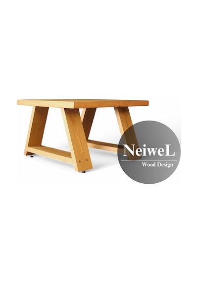 Neiwel Neoz Doğal Ahşap Sehpa-100-100 Açık Ceviz