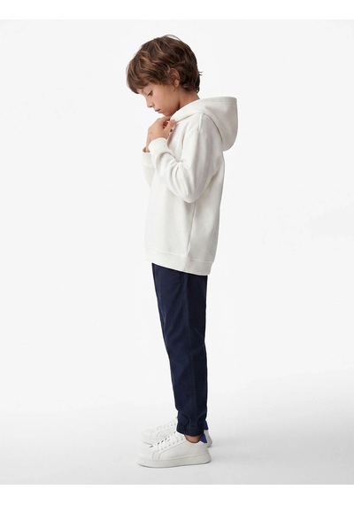 Koton Oversize Kapşonlu Siyah Erkek Çocuk Sweatshirt 7wkb10027tk