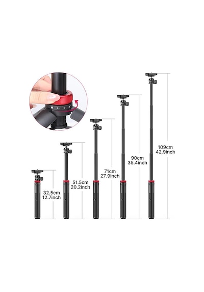 Mt-44 Uzatılabilir Vlog Tripod Siyah