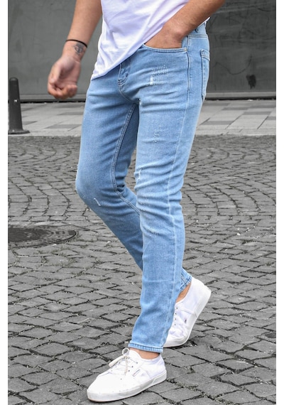 Madmext Madmext Skinny Fit Buz Mavisi Erkek Jean 5712-buz Mavisi Buz Mavi