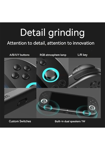 Trimui Smart Pro 4.96 Inch Ips Screen Handheld Game Console Open Source Linux System 128g Black