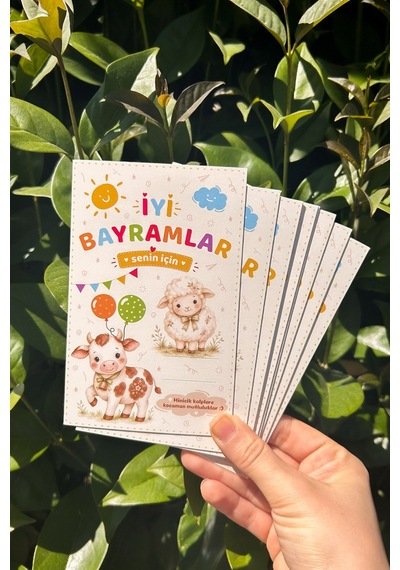 Kurban Bayramı Harçlık Kartı 10 Lu Set Çocuklar İçin Bayramlık Para Ve Hediye Kartı