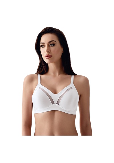 New Bra Newbra Lingerie 35-2303 Kadın D Cup Toparlayıcı Balensiz Min. Sutyen Beyaz