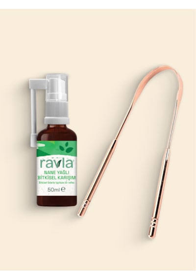2'li Ürün- Ravla Nane Yağlı Bitkisel Karışım - 50ml / Ravla Dil Temizleyici