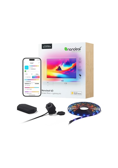 Nanoleaf 4d Tv Arkası Akıllı Led Şerit Aydınlatma Başlangıç Paketi App Kontrollü 5.2m Maks 85inç,goo RGB