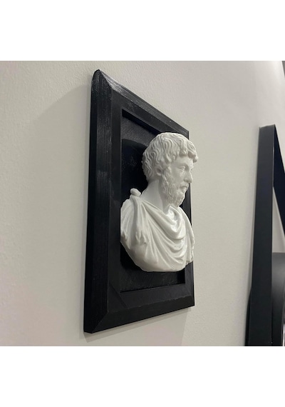 Roma İmparatoru Marcus Aurelius Antoninus Çerçeveli Duvar Büstü Marcus Aurelius Duvar Dekorasyonu Genel