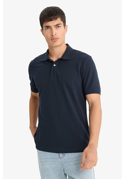 Defacto Regular Fit Polo Yaka Pike Kısa Kollu Tişört E9504ax25smnv64 Lacivert