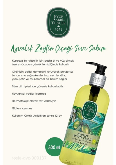 9 Al 7 Öde Ayvalık Zeytin Çiçeği Sıvı Sabun 500 Ml Ve Rosıe Hediyeli