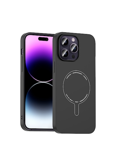 Maks Technology iPhone Uyumlu 14 Pro Max Kılıf M-safe Şarj Özellikli Kamera Korumalı Mkst Elio Sert Pc Kapak - Açık Pembe