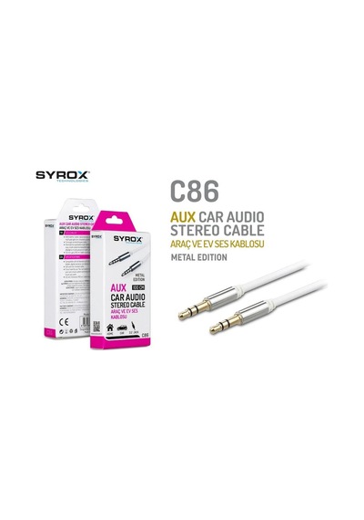 Syrox Syx-c86 Aux Audio Ses Kablosu