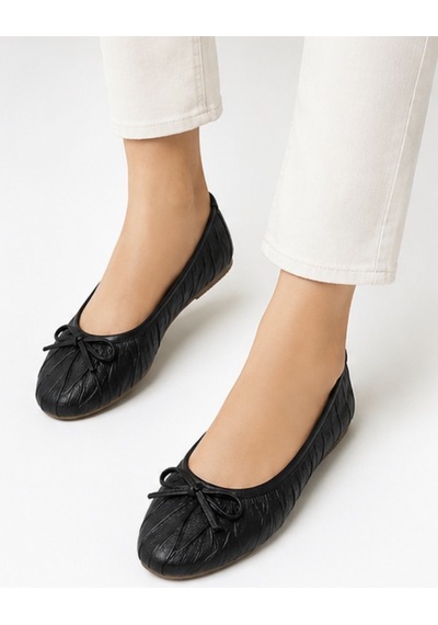 N Napa Shoe Np.16307.siyah Deri Babet