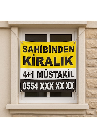 Sahibinden Satılık&kiralık Emlak Branda Afişi 100 x 70