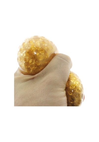 Squishy Stres Topu Simli Sarı Kristal Slime