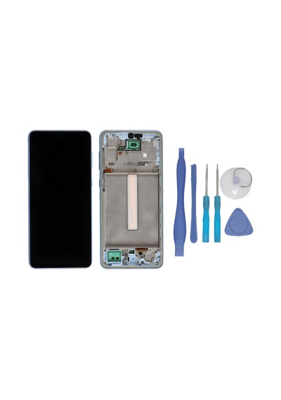 Samsung Galaxy A33 5g Sm-a336 Uyumlu Lcd Ekran Dokunmatik Servis Çıtalı Mavi + Tamir Seti
