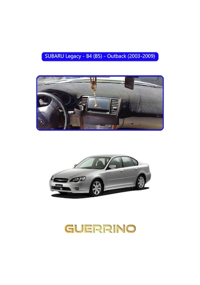 Subaru Legacy / B4 B5 / Outback 2003-2009 Torpido Koruma Halısı Mavi Kenar