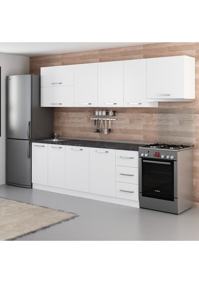 Minar 280 Cm Mutfak Dolabı Beyaz 280-B7 Beyaz
