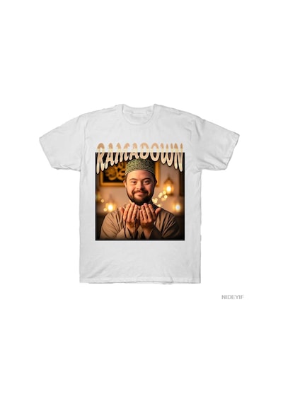 Flood Of Style Ramadown Meme T-shirt Erkekler Kadınlar Için % 100% Pamuk T Shirt Kısa Kollu Üstler J28 Beyaz