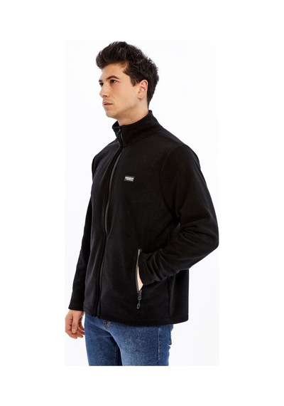 Champp Horizon Tam Fermuarlı Erkek Polar - Siyah Xl