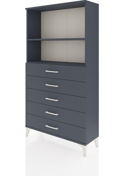 Arges Dolap 2 Raflı 5 Çekmeceli 88x30x163 Antrasit-antrasit Antrasit Arges Dolap 2 Raflı 5 Çekmeceli 88x30x163 Antrasit-antrasit Antrasit