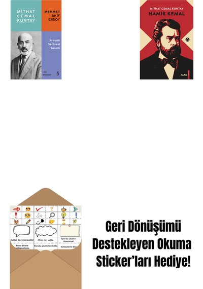 Mehmet Âkif Ersoy - Hayatı Seciyesi Sanatı + Namık Kemal Ciltli + Okuma Sticker'ları