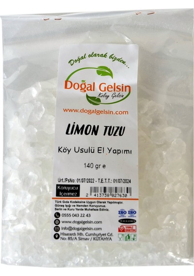 Doğal Gelsin Limon Tuzu 140 G