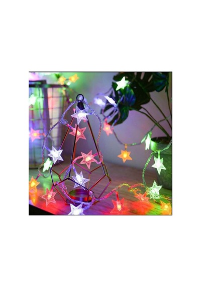 3 Metre 20 Yıldız Led /rgb /çakarlı/ Şeffaf Kablo / Yılbaşı Süsü Kırmızı, Yeşil, Mavi