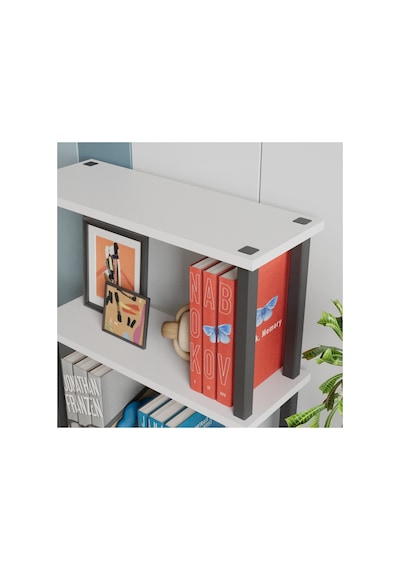Pırada 3 Raflı Kitaplık Organizer Düzenleyici Beyaz