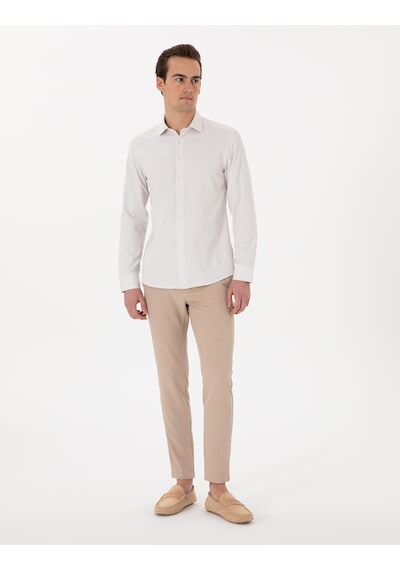 Pierre Cardin Erkek Bej Gömlek Desenli 50306074-vr011 Bej