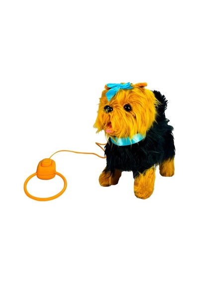 Mey İthalat Pft-b267 Peluş Tasmalı Yürüyen Köpek Mavi