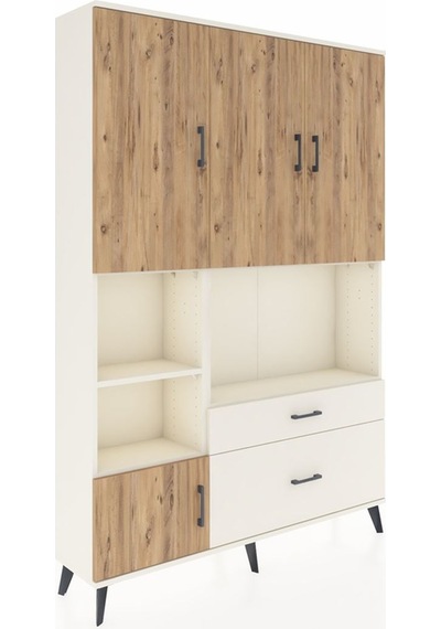 Arges Dolap 7 Raflı 2 Çekmeceli 5 Kapaklı 132x30x195 Aytaşı-ç... Aytaşı