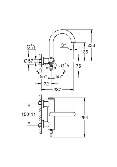Grohe Atrio Banyo Bataryası 24367000 Gümüş