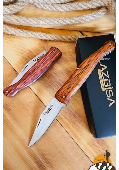 Ceviz Sap Çakı Kamp Çakısı Outdoor Piknik Çakısı Yns-852 Kahverengi