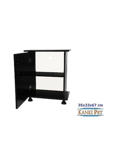 Kanki Pet 35 CM Flex İthal Akvaryum Mdf Sehpası Siyah 35 x 33 x 67 CM