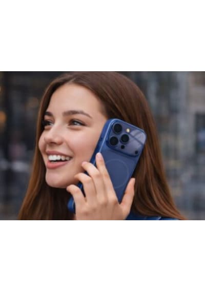 Ag Glass Apple Uyumlu iPhone 15 Pro Max Telefon Kılıfı Mavi