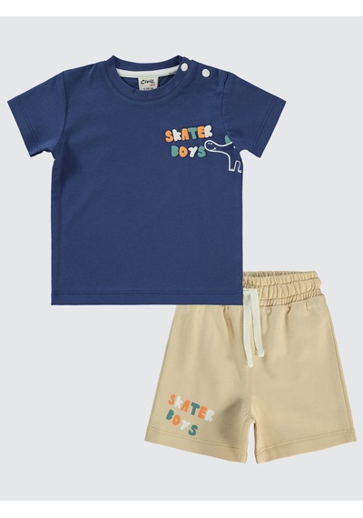Civil Baby Erkek Bebek Takım 3'lü Set 6-18 Ay Lacivert Lacivert