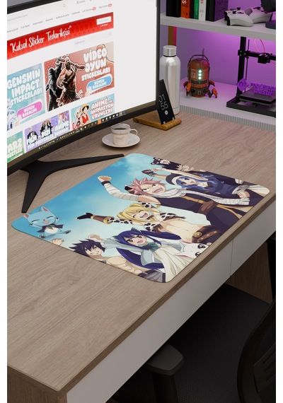 Fairy Tail Anime V4 - 48x40 Xl Gaming Kauçuk Kaymaz Taban Mouse Pad Fare Altlığı