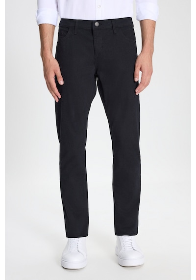 George Henry Pamuklu Slim Fit Dar Kesim 5 Cepli Esnek Chino Pantolon Siyah
