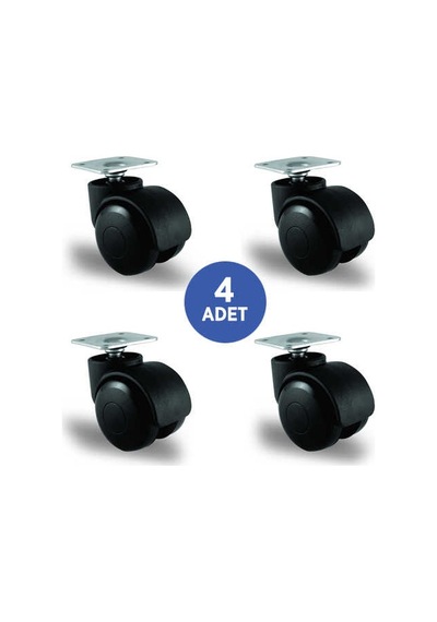 4 Adet Ec01Gmkm50. Oynak Tablalı Mobilya Tekerleği Sehpa