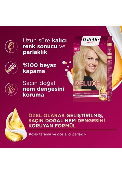 Lexroo Deluxe Saç Boyası 10-0 Açık Sarı 50 Mililitre