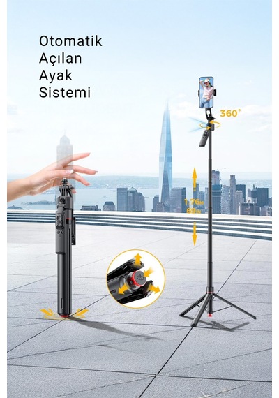 Ss28 Yapay Zeka Destekli Akıllı Yüz Takibi Denge Sabit Çekim Canlı Standlar Atlama Direği Selfie Çubuğu Gimbal Tripod