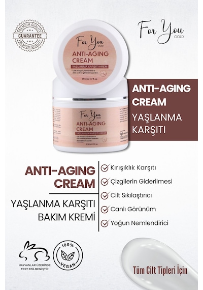 Kırışıklık Ve Yaşlanma Karşıtı Sıkılaştırıcı Etkili Anti-aging Cilt Bakım Kremi 50 Ml