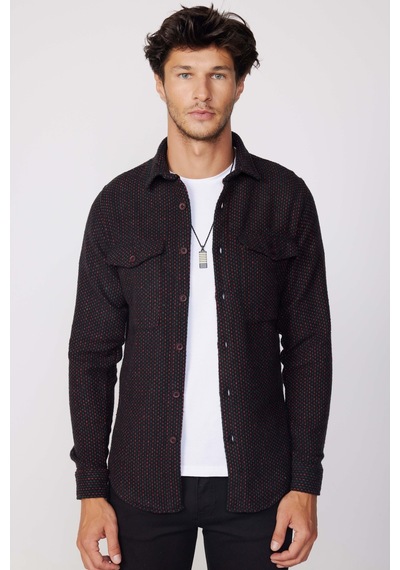 Tudors Erkek Slim Fit Dar Kesim Uzun Kollu Çizgili Çift Cepli Kışlık Oduncu Gömlek-28193 Çok Renkli Tudors Erkek Slim Fit Dar Kesim Uzun Kollu Çizgili Çift Cepli Kışlık Oduncu Gömlek-28193 Çok Renkli
