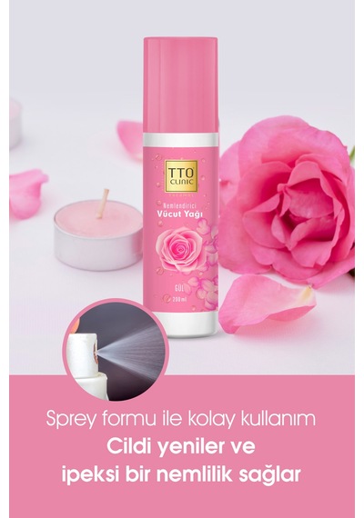 Tto Clinic Gül Özlü Nemlendirici Vücut Yağı 200 ML