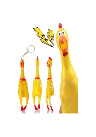 Bağıran Tavuk Anahtarlık Çığlık Atan Horoz Oyuncak Shrilling Chicken 16 Cm - 1 Adet