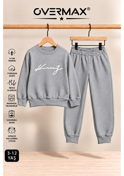 Overmax Italik King Baskılı Kapüşonsuz Sweatshirt Eşofman Takımı 3-12 Yaş Gri Üst-gri Alt - 923537849 Gri Üst-gri Alt Overmax Italik King Baskılı Kapüşonsuz Sweatshirt Eşofman Takımı 3-12 Yaş Gri Üst-gri Alt - 923537849 Gri Üst-gri Alt