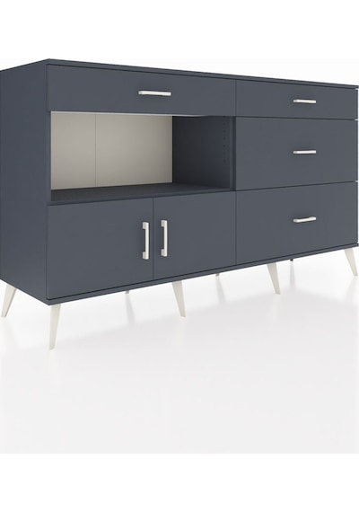Hyperion Konsol Tek Raflı 4 Çekmeceli 2 Kapaklı 176x44x99 Antrasi Antrasit-antrasit Hyperion Konsol Tek Raflı 4 Çekmeceli 2 Kapaklı 176x44x99 Antrasi Antrasit-antrasit